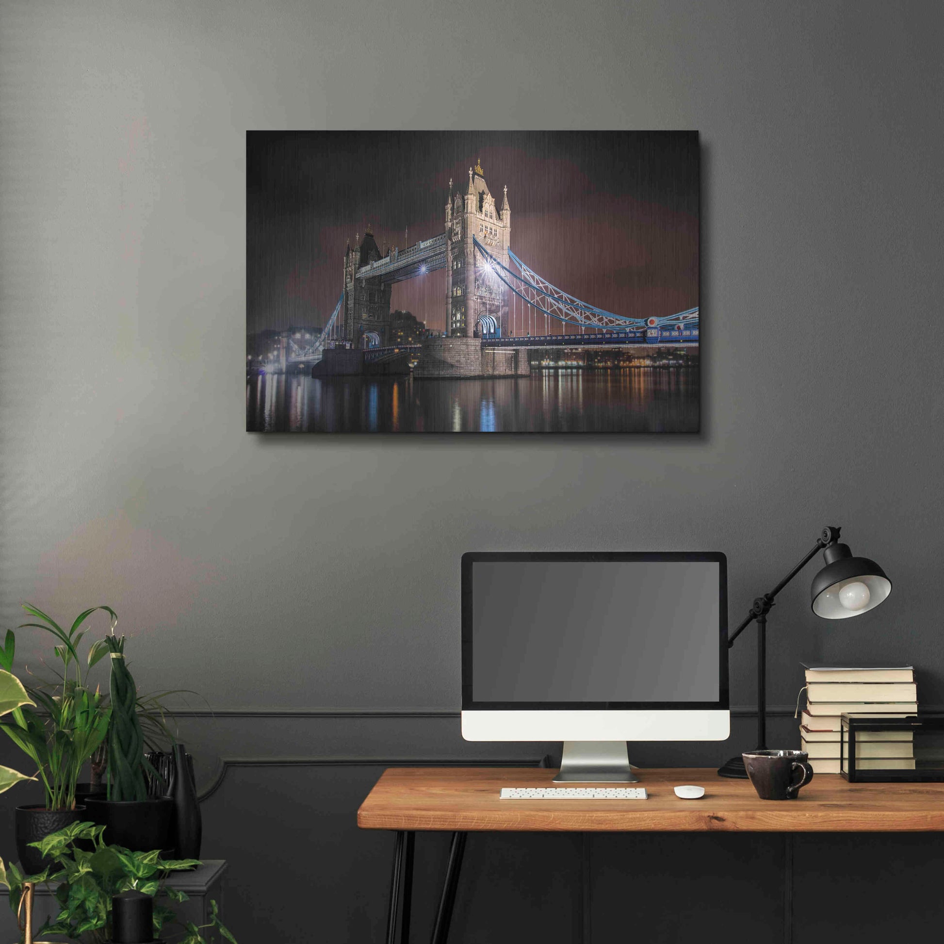 Luxe Metal Art 'Two Towers' by Giuseppe Torre, Metal Wall Art,36x24