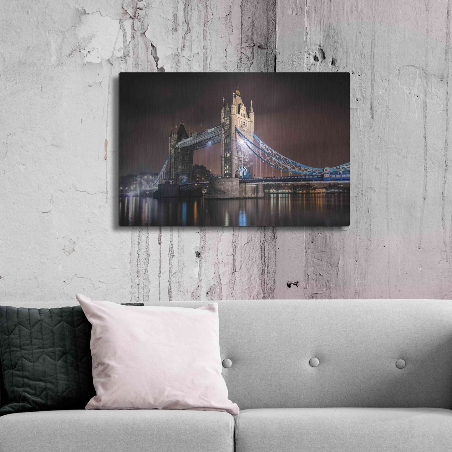 Luxe Metal Art 'Two Towers' by Giuseppe Torre, Metal Wall Art,36x24