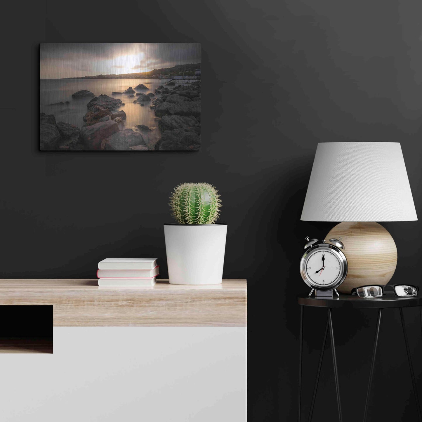 Luxe Metal Art 'Golden Sunset' by Giuseppe Torre, Metal Wall Art,24x16