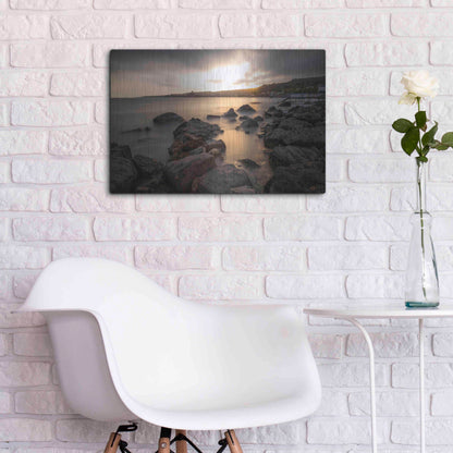 Luxe Metal Art 'Golden Sunset' by Giuseppe Torre, Metal Wall Art,24x16