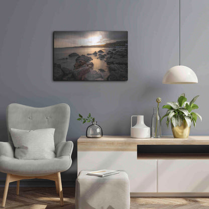 Luxe Metal Art 'Golden Sunset' by Giuseppe Torre, Metal Wall Art,24x16