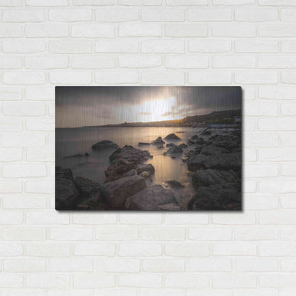 Luxe Metal Art 'Golden Sunset' by Giuseppe Torre, Metal Wall Art,36x24