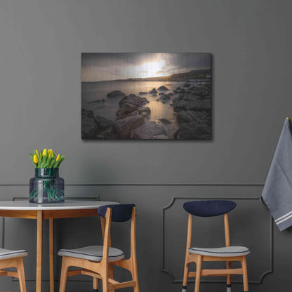 Luxe Metal Art 'Golden Sunset' by Giuseppe Torre, Metal Wall Art,36x24