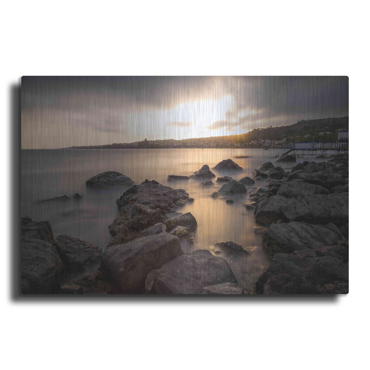Luxe Metal Art 'Golden Sunset' by Giuseppe Torre, Metal Wall Art