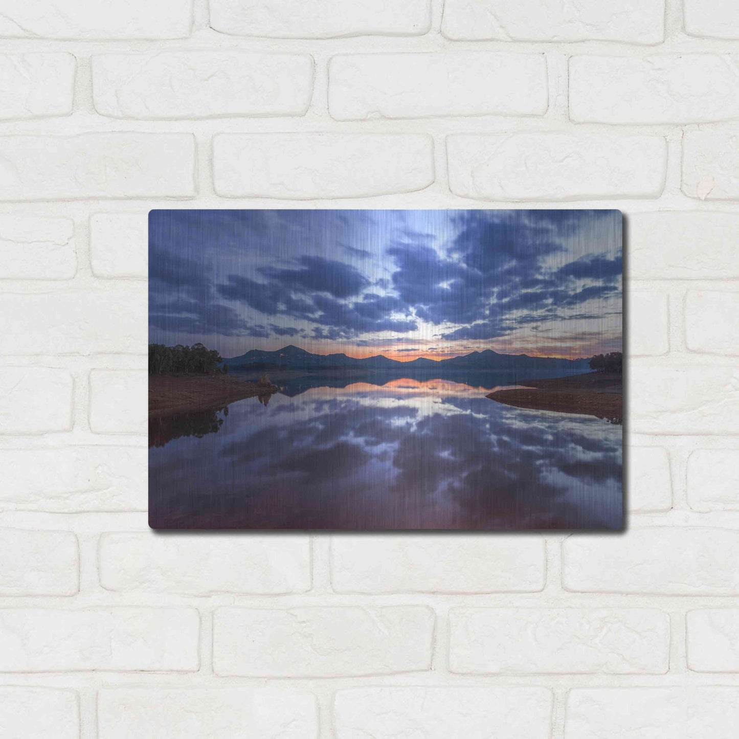 Luxe Metal Art 'Goodbye Blue Sky' by Giuseppe Torre, Metal Wall Art,16x12