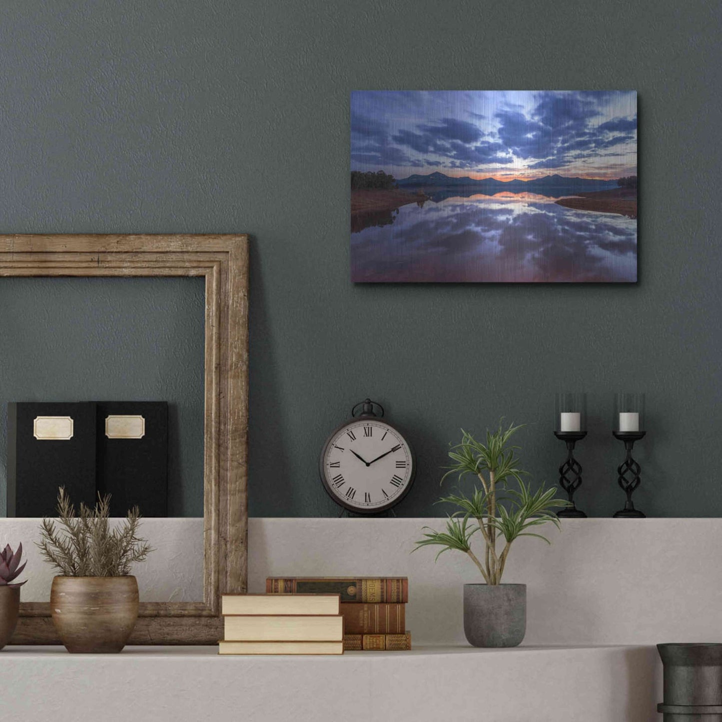 Luxe Metal Art 'Goodbye Blue Sky' by Giuseppe Torre, Metal Wall Art,16x12