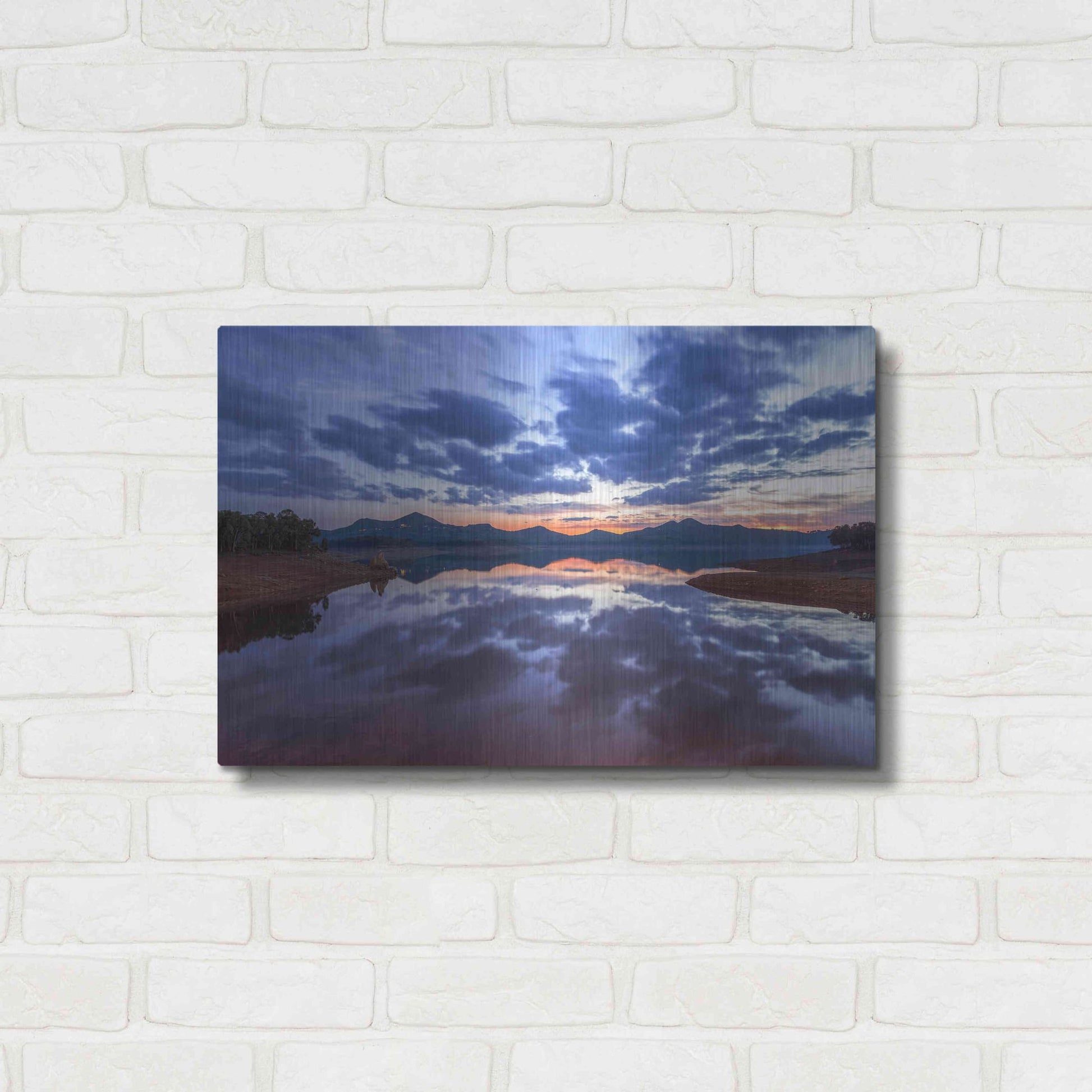 Luxe Metal Art 'Goodbye Blue Sky' by Giuseppe Torre, Metal Wall Art,24x16