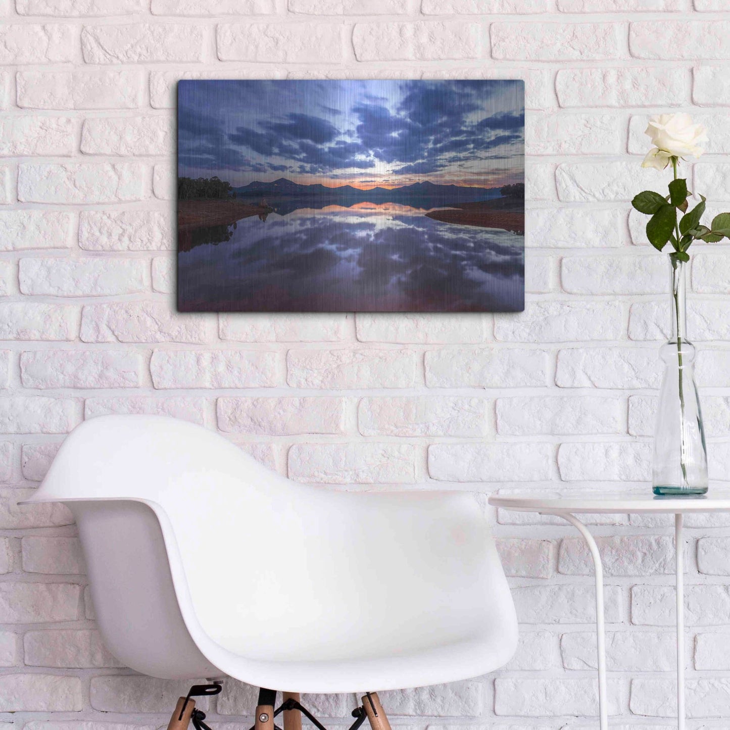 Luxe Metal Art 'Goodbye Blue Sky' by Giuseppe Torre, Metal Wall Art,24x16