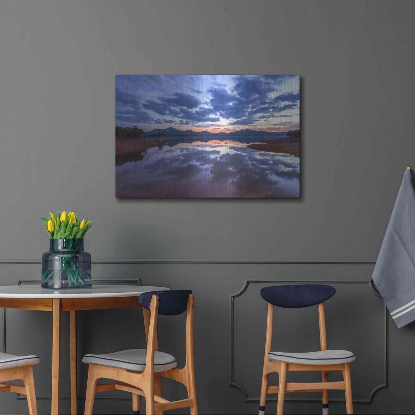 Luxe Metal Art 'Goodbye Blue Sky' by Giuseppe Torre, Metal Wall Art,36x24