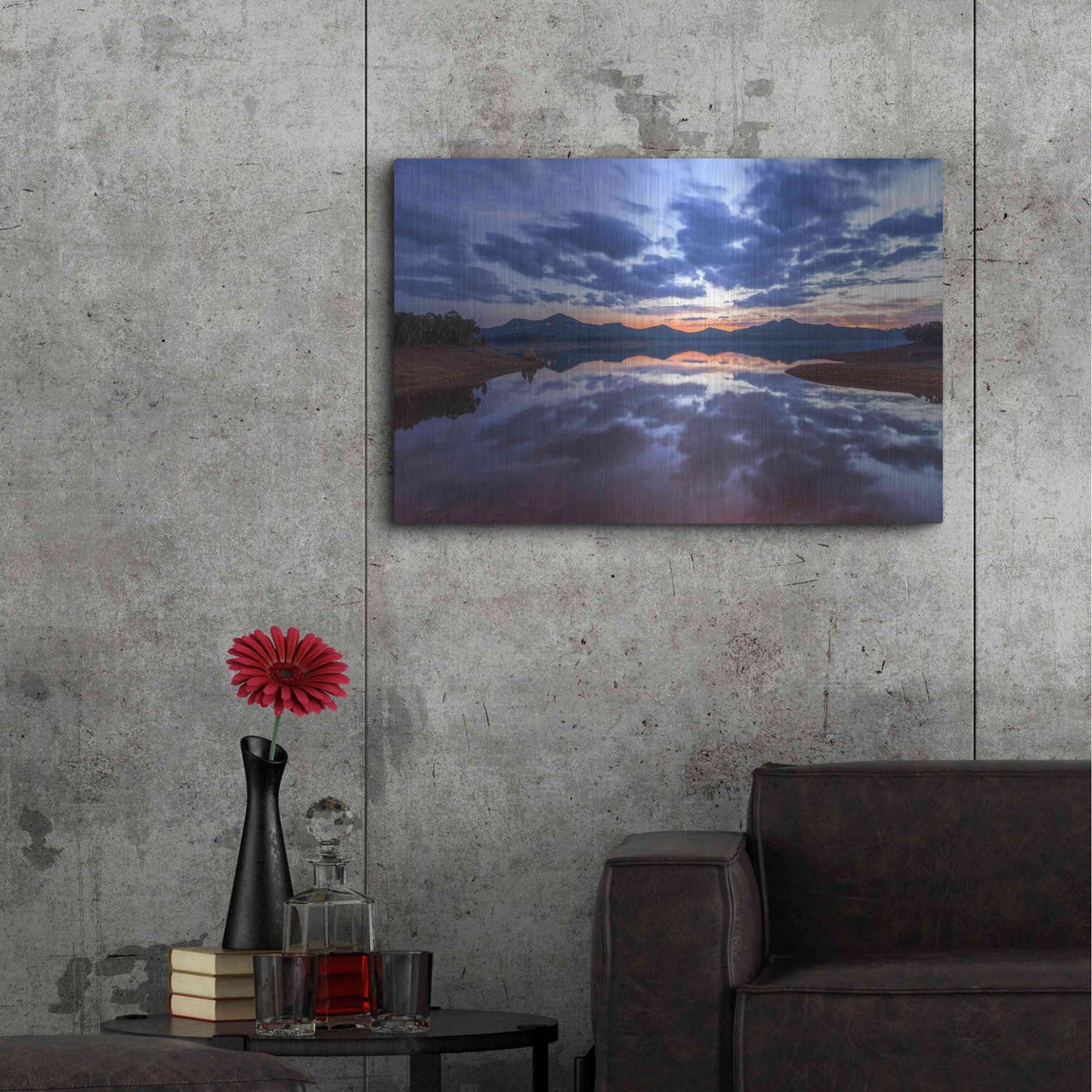 Luxe Metal Art 'Goodbye Blue Sky' by Giuseppe Torre, Metal Wall Art,36x24