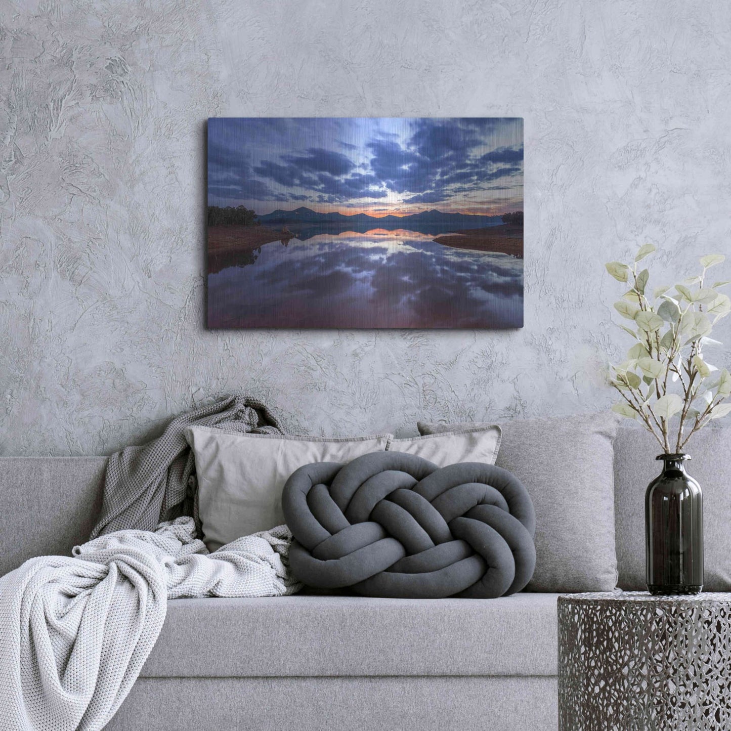 Luxe Metal Art 'Goodbye Blue Sky' by Giuseppe Torre, Metal Wall Art,36x24