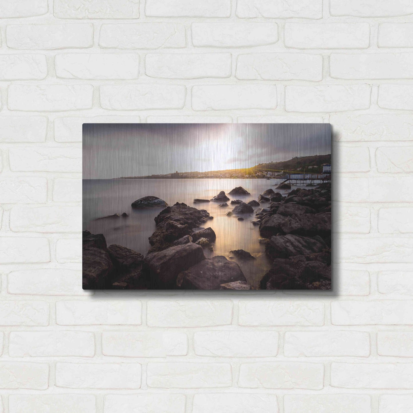 Luxe Metal Art 'The Golden Light' by Giuseppe Torre, Metal Wall Art,24x16