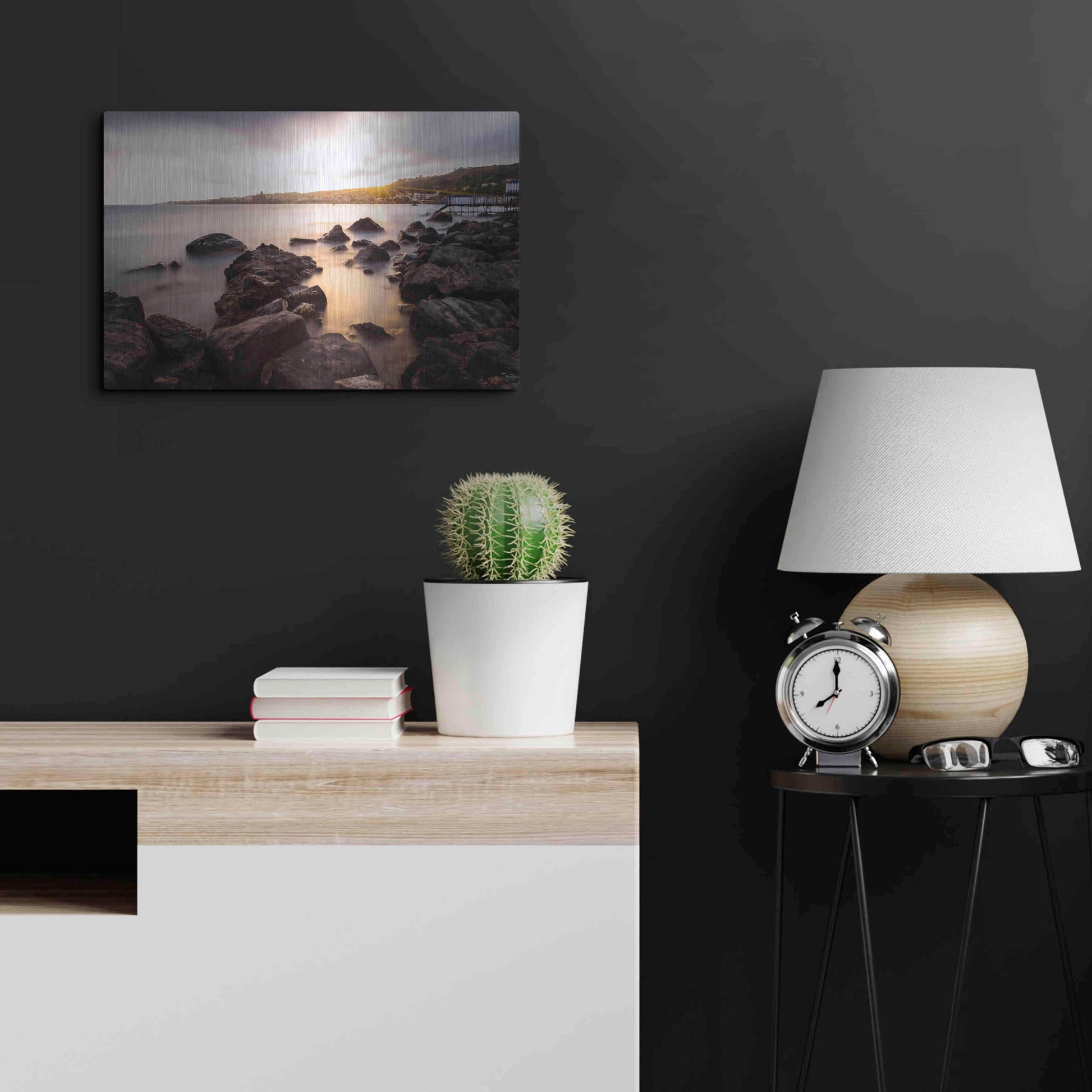 Luxe Metal Art 'The Golden Light' by Giuseppe Torre, Metal Wall Art,24x16