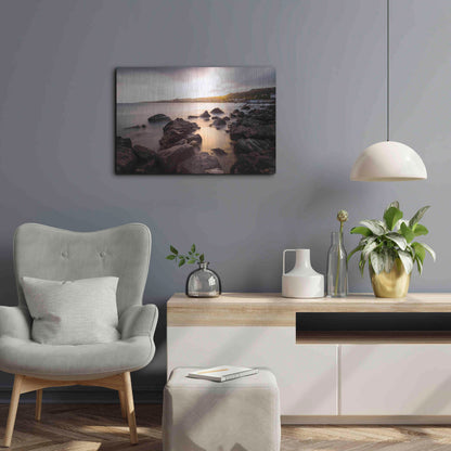 Luxe Metal Art 'The Golden Light' by Giuseppe Torre, Metal Wall Art,24x16