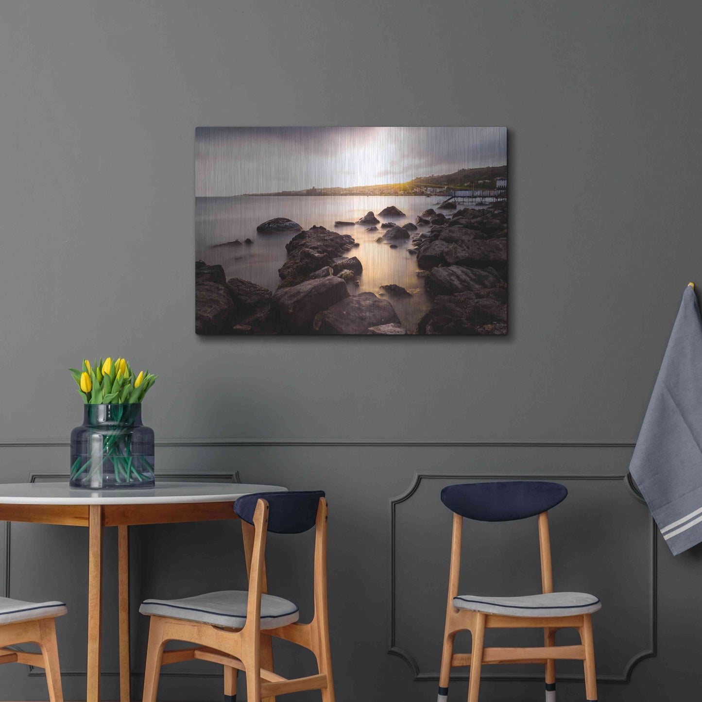 Luxe Metal Art 'The Golden Light' by Giuseppe Torre, Metal Wall Art,36x24
