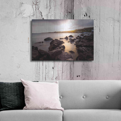 Luxe Metal Art 'The Golden Light' by Giuseppe Torre, Metal Wall Art,36x24