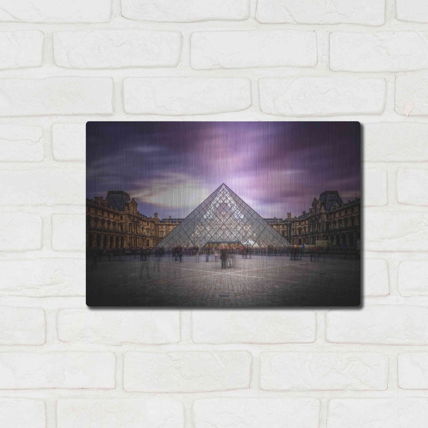 Luxe Metal Art 'Louvre I' by Giuseppe Torre, Metal Wall Art,16x12