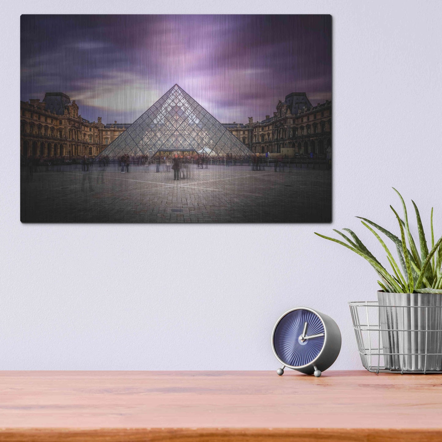 Luxe Metal Art 'Louvre I' by Giuseppe Torre, Metal Wall Art,16x12