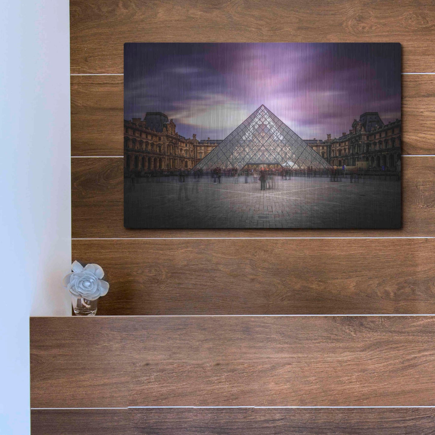 Luxe Metal Art 'Louvre I' by Giuseppe Torre, Metal Wall Art,16x12