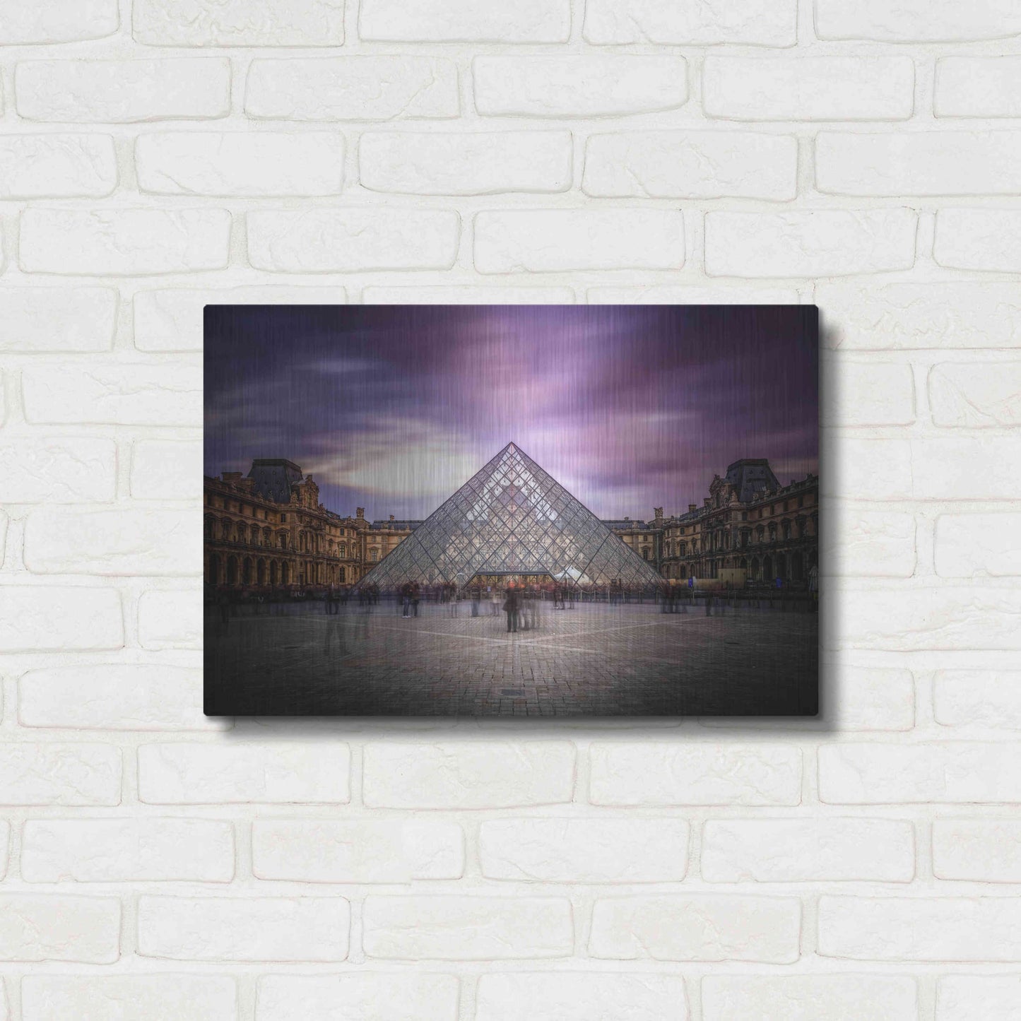 Luxe Metal Art 'Louvre I' by Giuseppe Torre, Metal Wall Art,24x16