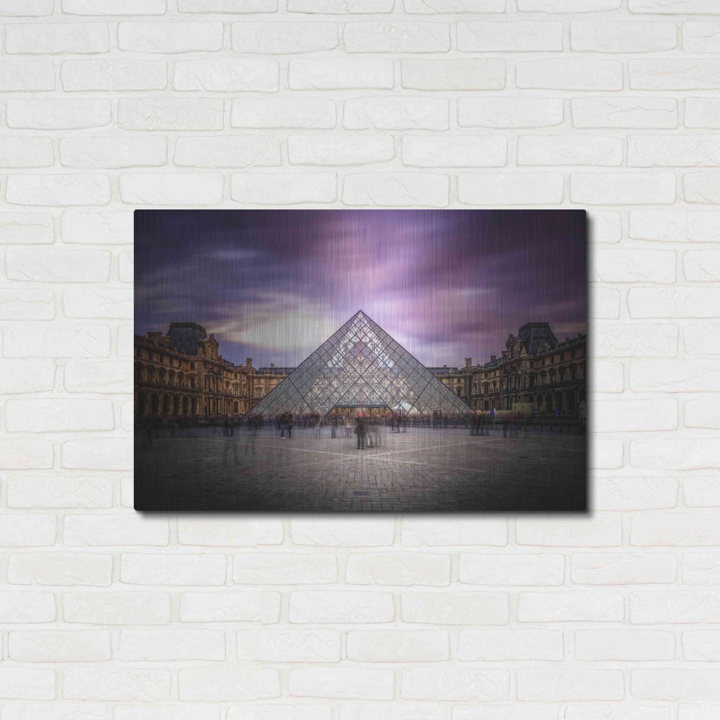 Luxe Metal Art 'Louvre I' by Giuseppe Torre, Metal Wall Art,36x24