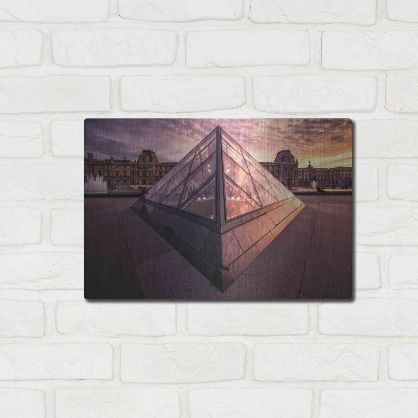 Luxe Metal Art 'Louvre II' by Giuseppe Torre, Metal Wall Art,16x12
