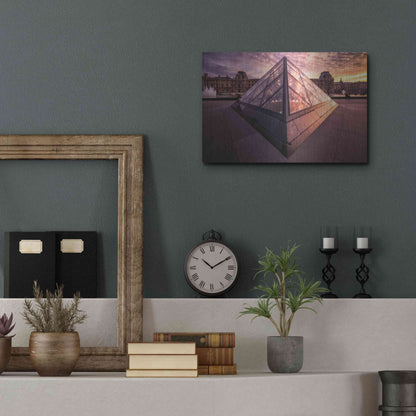 Luxe Metal Art 'Louvre II' by Giuseppe Torre, Metal Wall Art,16x12