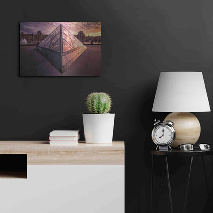 Luxe Metal Art 'Louvre II' by Giuseppe Torre, Metal Wall Art,24x16