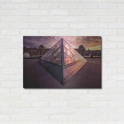 Luxe Metal Art 'Louvre II' by Giuseppe Torre, Metal Wall Art,36x24