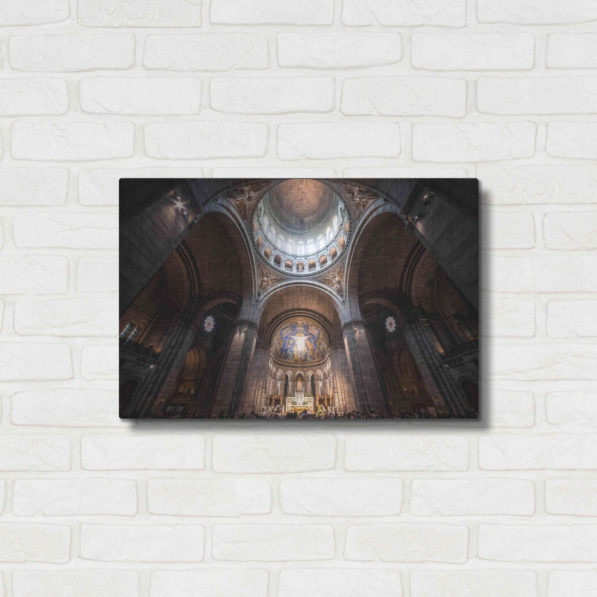 Luxe Metal Art 'Sacre Coeur I' by Giuseppe Torre, Metal Wall Art,24x16