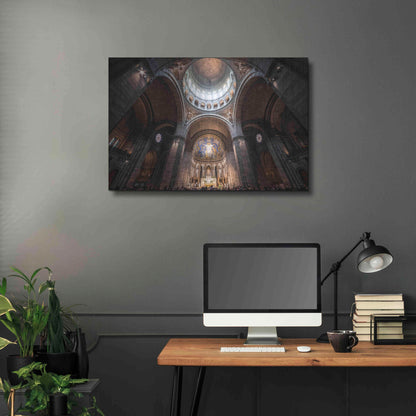 Luxe Metal Art 'Sacre Coeur I' by Giuseppe Torre, Metal Wall Art,36x24