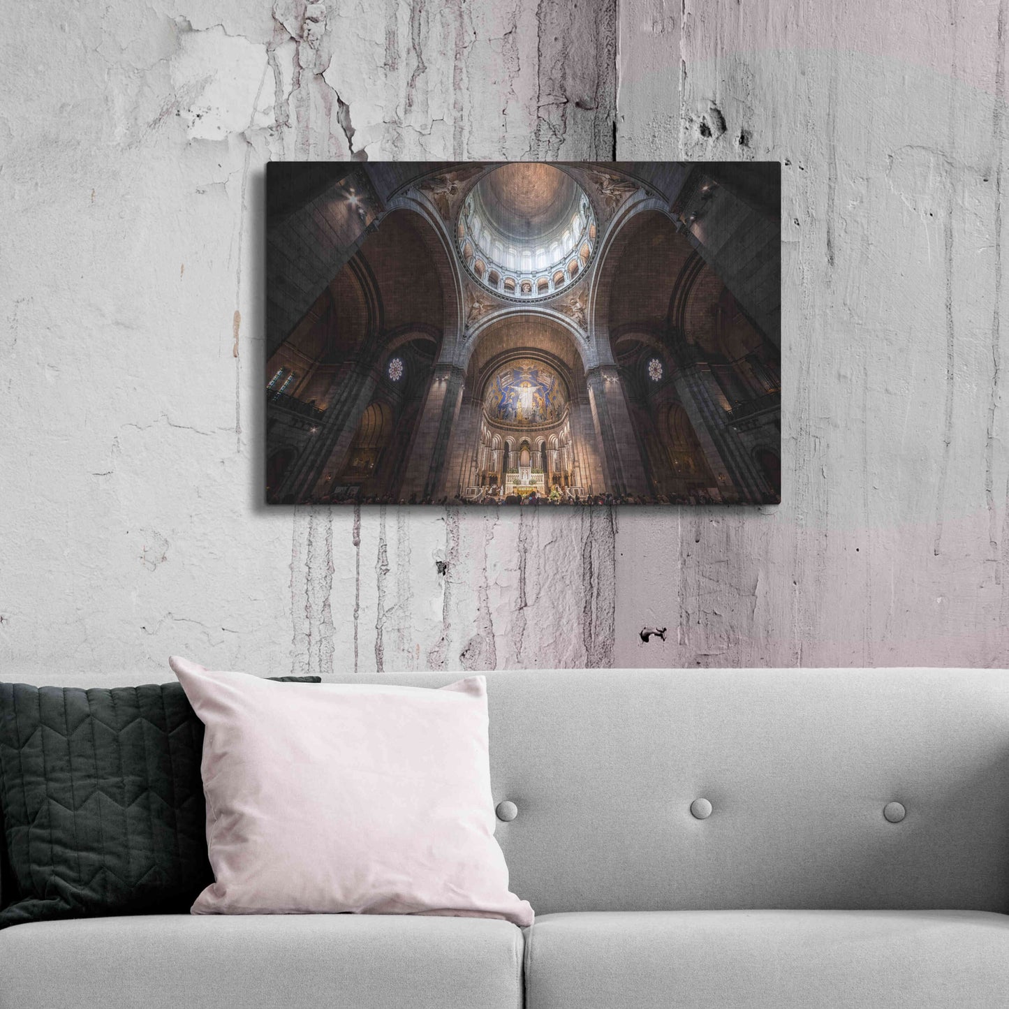 Luxe Metal Art 'Sacre Coeur I' by Giuseppe Torre, Metal Wall Art,36x24