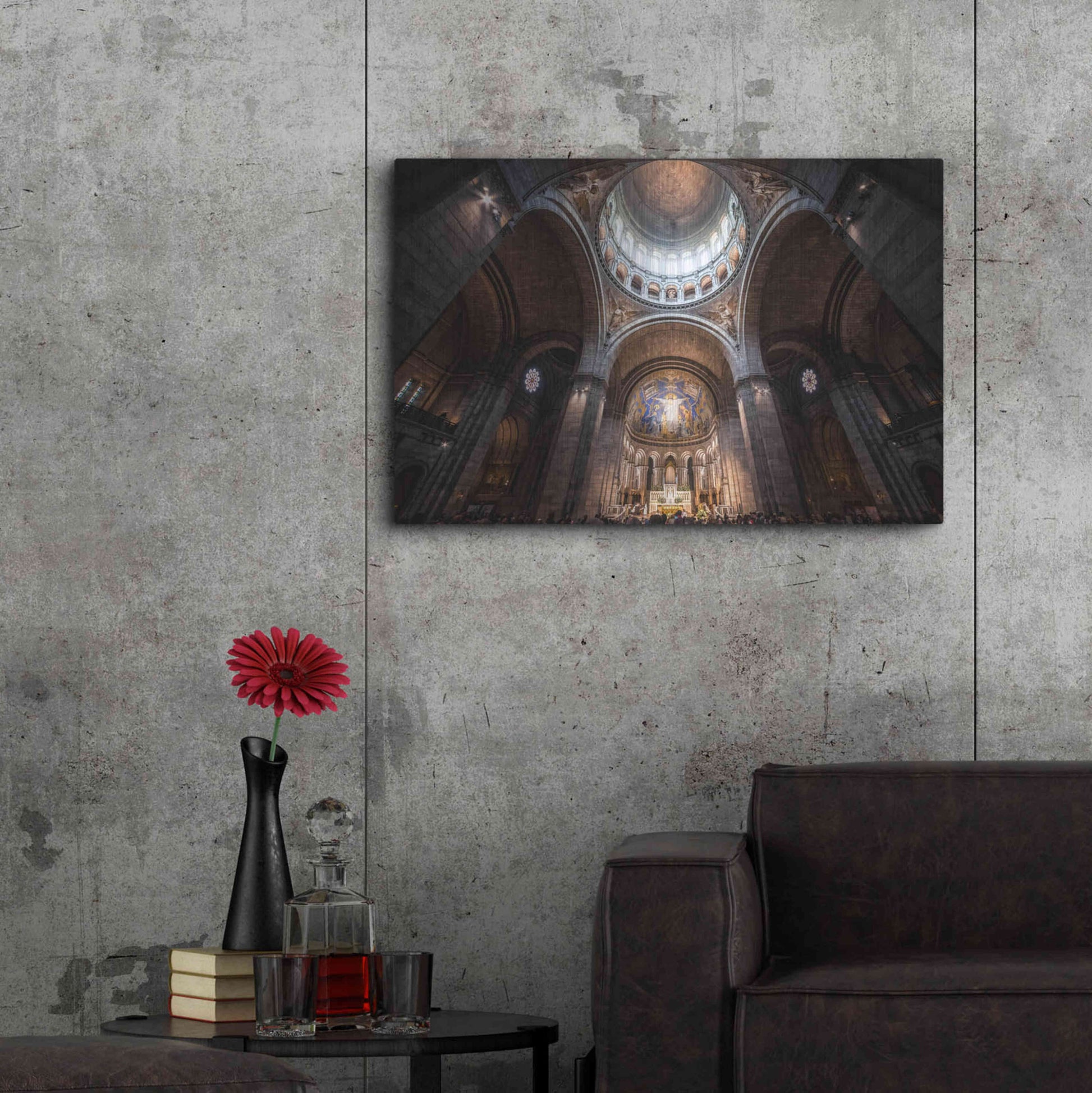 Luxe Metal Art 'Sacre Coeur I' by Giuseppe Torre, Metal Wall Art,36x24