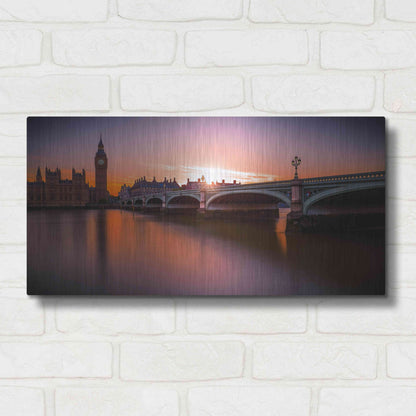 Luxe Metal Art 'Westminster' by Giuseppe Torre, Metal Wall Art,24x12