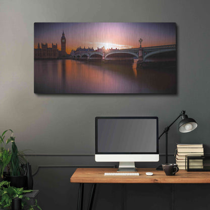 Luxe Metal Art 'Westminster' by Giuseppe Torre, Metal Wall Art,48x24