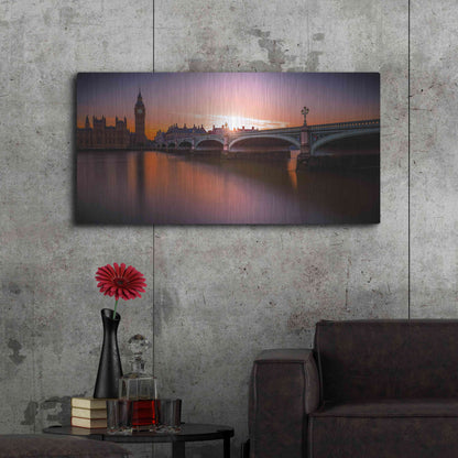 Luxe Metal Art 'Westminster' by Giuseppe Torre, Metal Wall Art,48x24