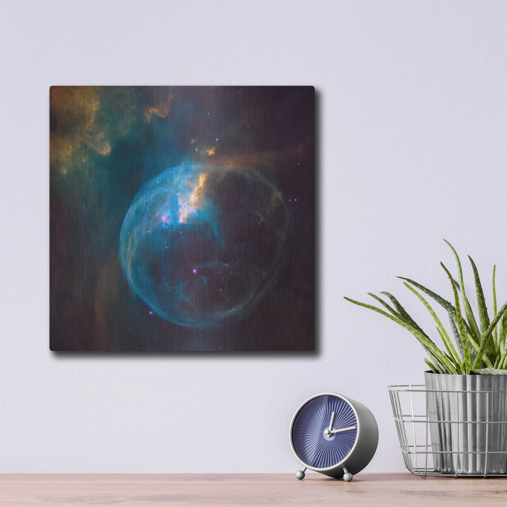 'Bubble Nebula' – Metal Wall Art, 12x12 room view