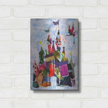 Luxe Metal Art 'Castle' by Artpoptart, Metal Wall Art,12x16