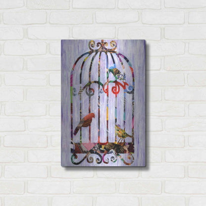Luxe Metal Art 'Bird Cage' by Artpoptart, Metal Wall Art,16x24