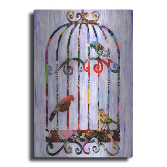 Luxe Metal Art 'Bird Cage' by Artpoptart, Metal Wall Art