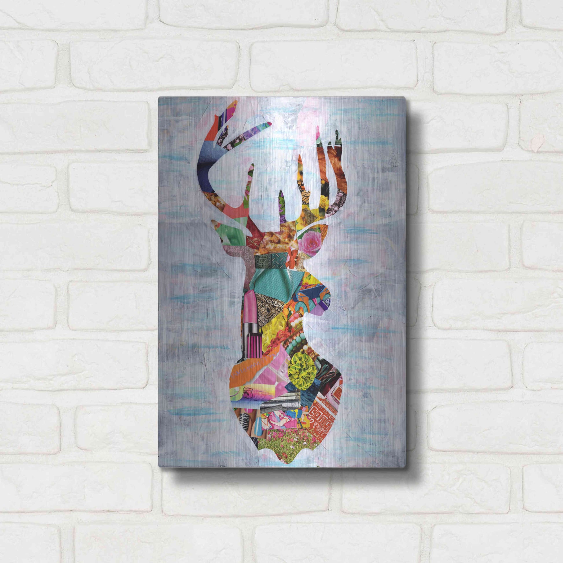 Luxe Metal Art 'Deer' by Artpoptart, Metal Wall Art,12x16