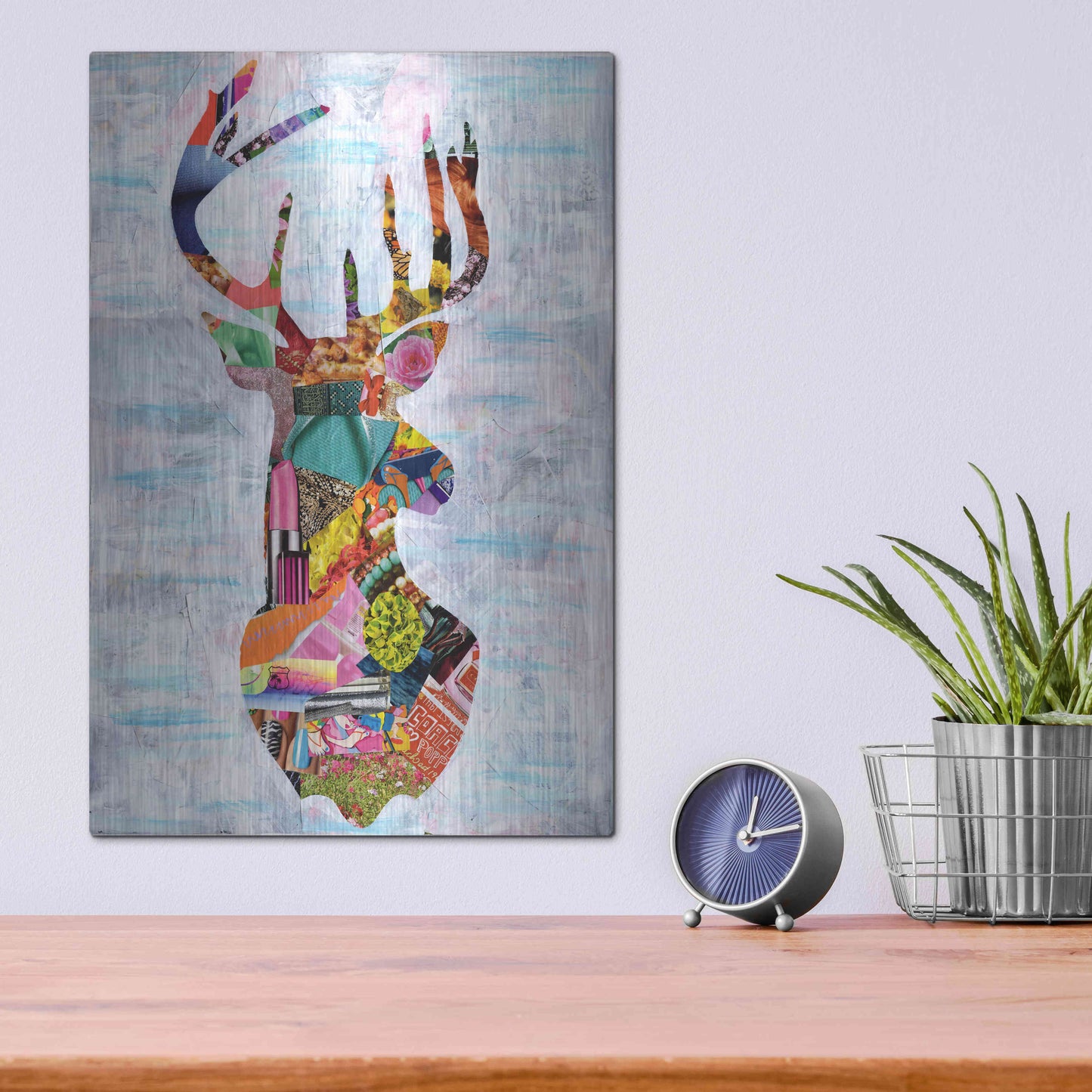 Luxe Metal Art 'Deer' by Artpoptart, Metal Wall Art,12x16