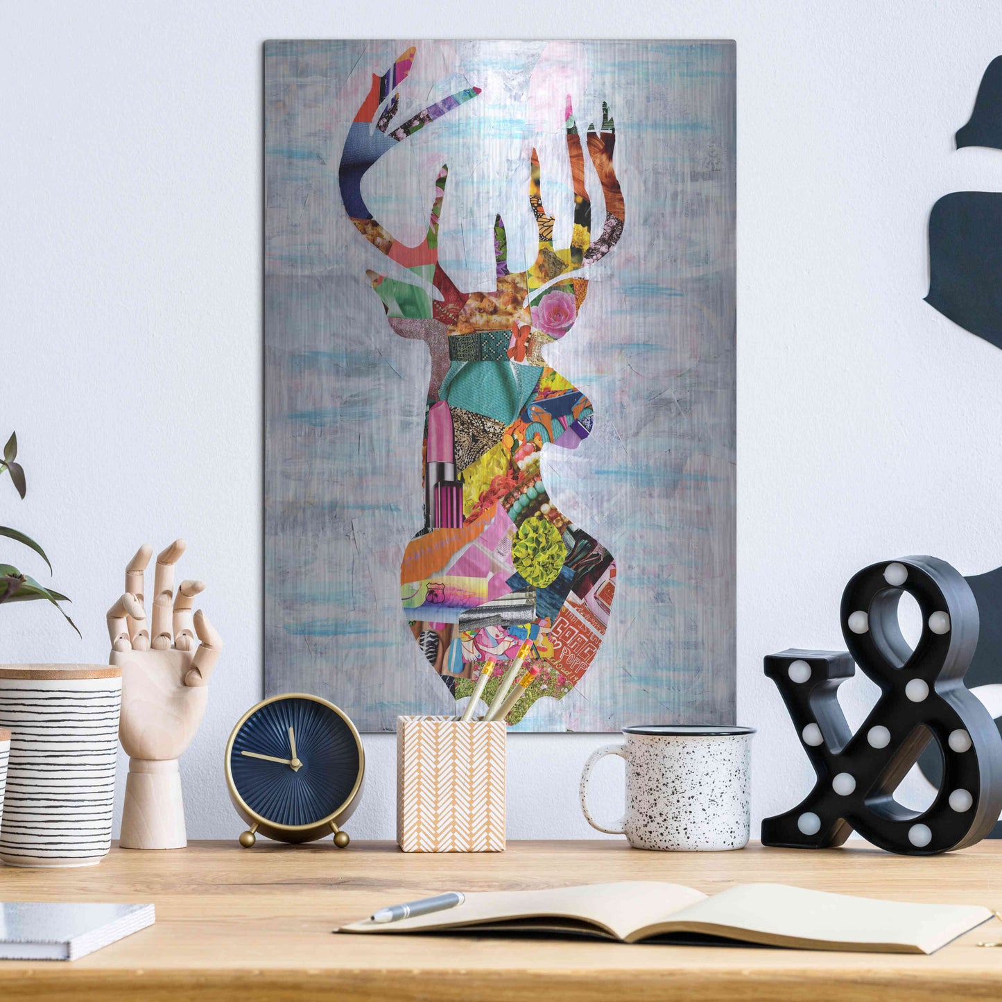 Luxe Metal Art 'Deer' by Artpoptart, Metal Wall Art,12x16