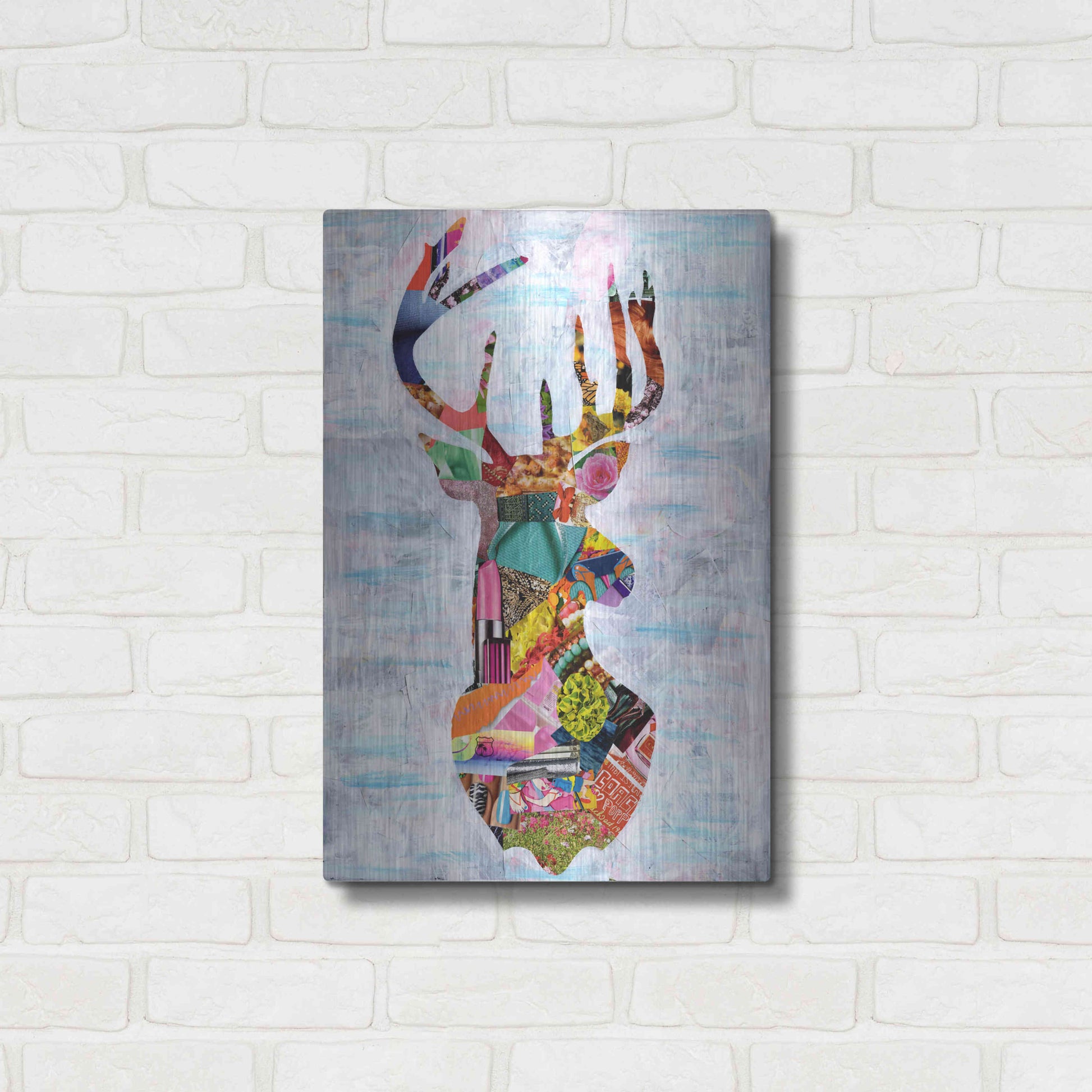 Luxe Metal Art 'Deer' by Artpoptart, Metal Wall Art,16x24