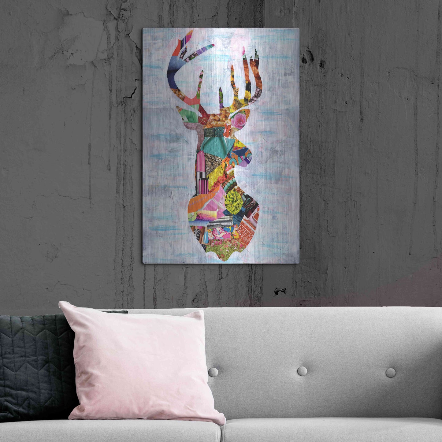 Luxe Metal Art 'Deer' by Artpoptart, Metal Wall Art,24x36