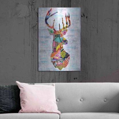 Luxe Metal Art 'Deer' by Artpoptart, Metal Wall Art,24x36