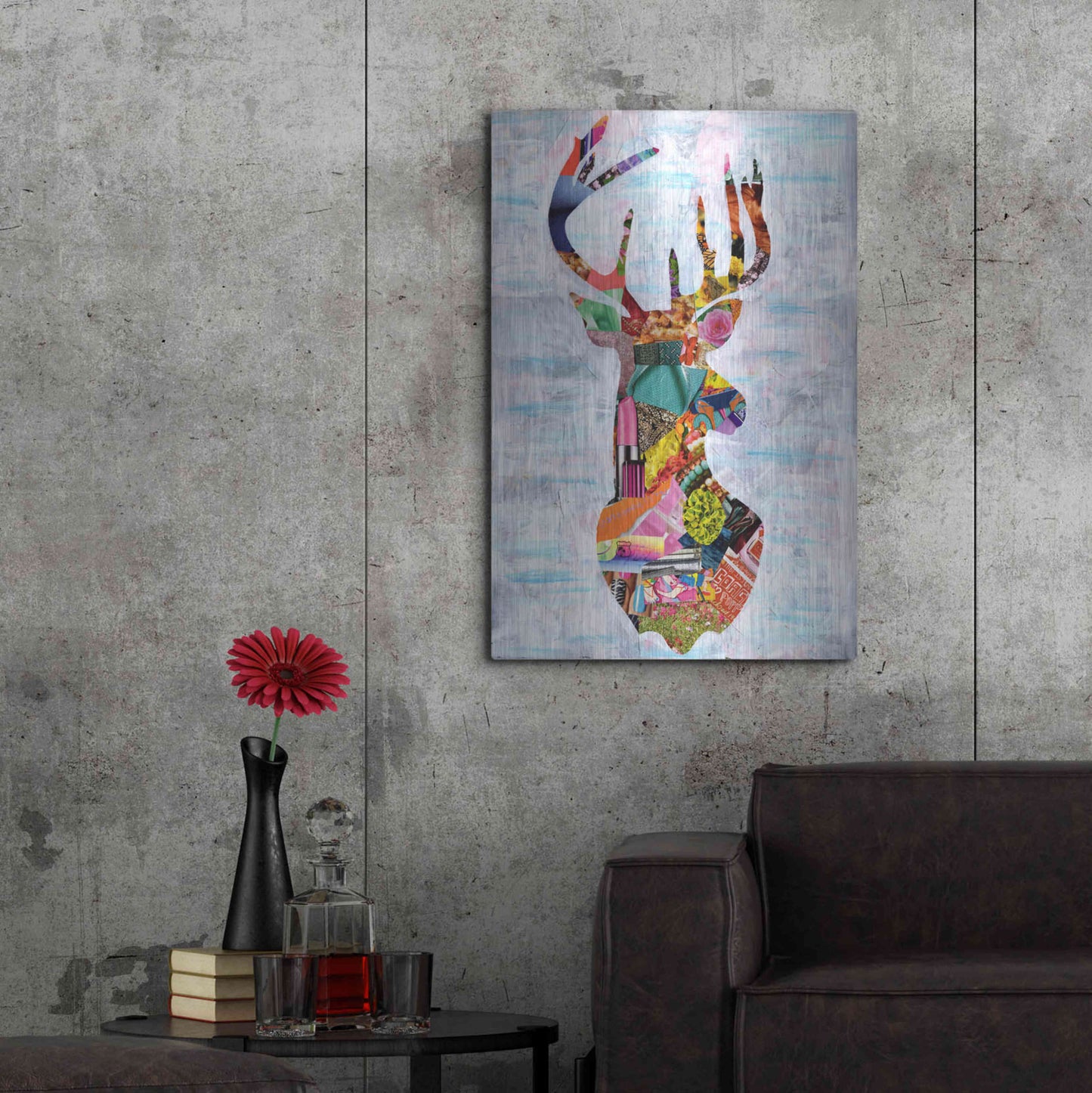 Luxe Metal Art 'Deer' by Artpoptart, Metal Wall Art,24x36