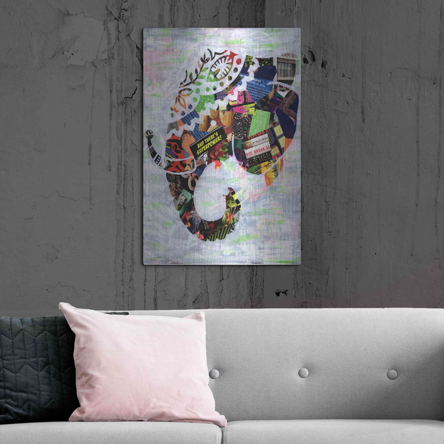 Luxe Metal Art 'Elephant' by Artpoptart, Metal Wall Art,24x36