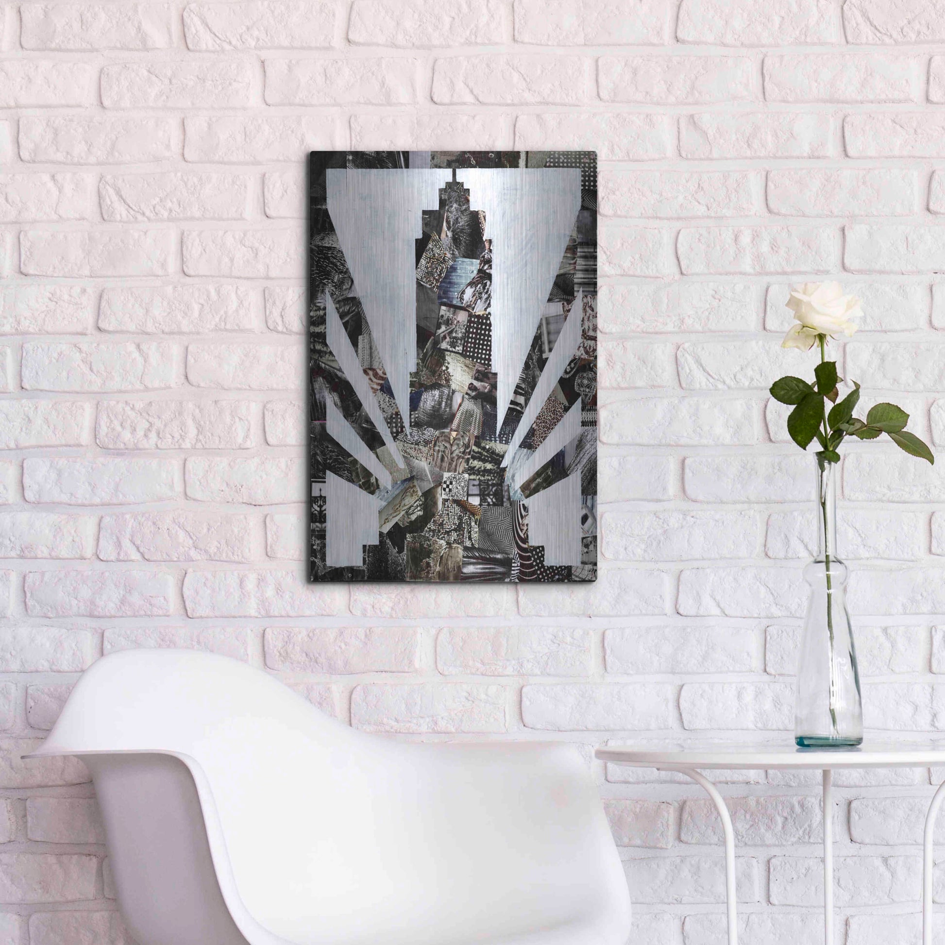 Luxe Metal Art 'Empire State' by Artpoptart, Metal Wall Art,16x24