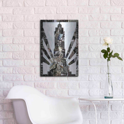 Luxe Metal Art 'Empire State' by Artpoptart, Metal Wall Art,16x24